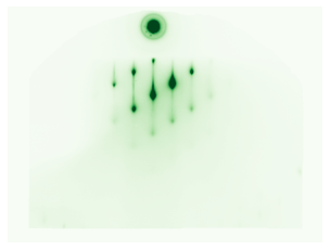 RHEED diffraction pattern during film growth