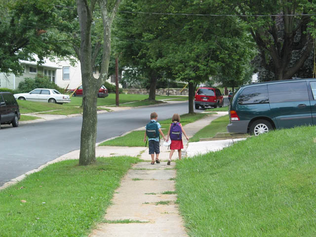 walking home
