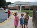in front of school