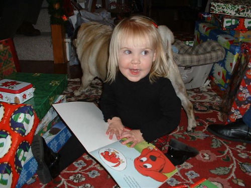 Madison with her "loot"