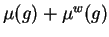 $ \mu(g)+\mu^w(g)$
