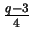 $ \frac{q-3}4$