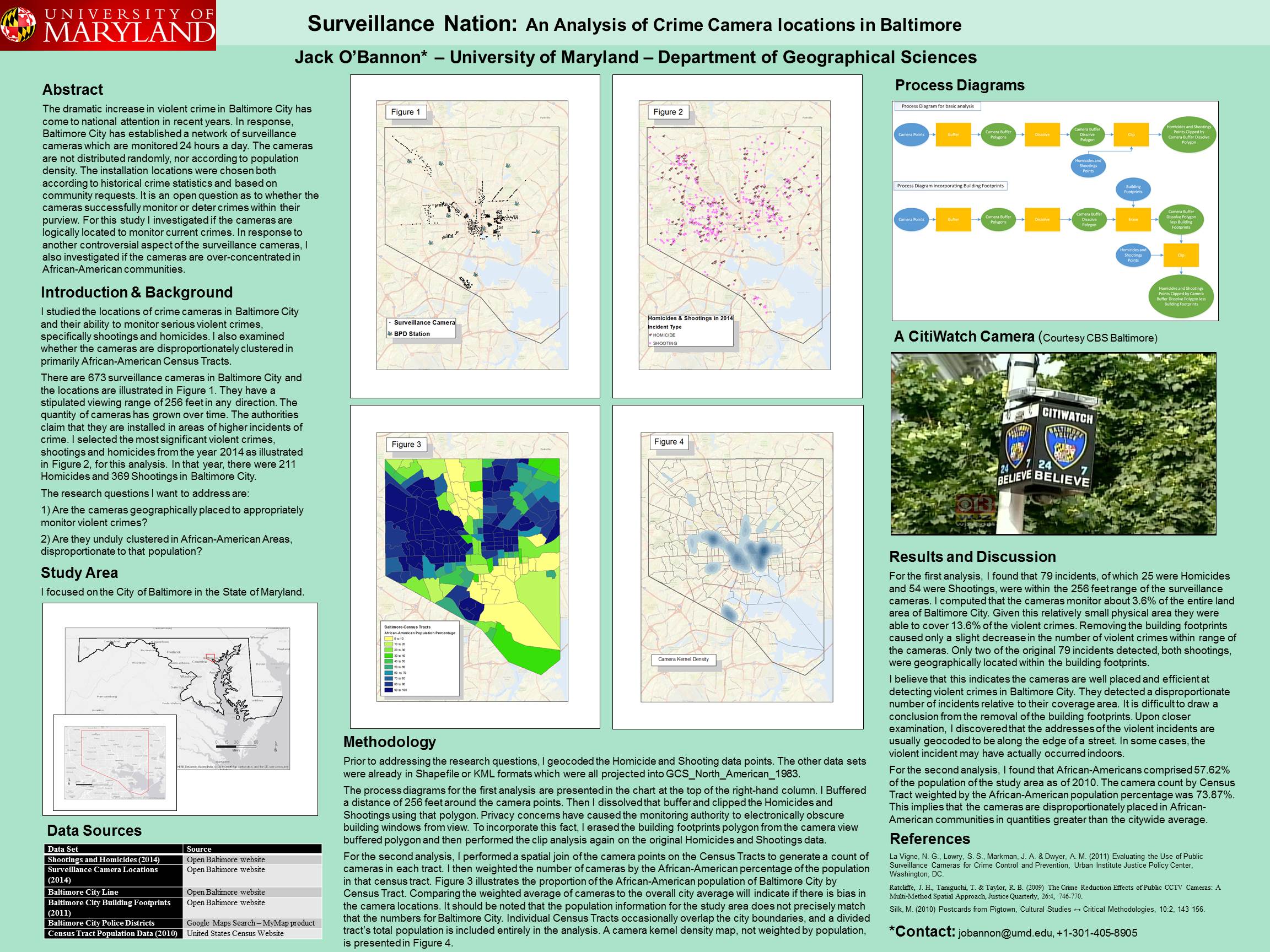 Baltimore Crime Camera Map Poster, click to download