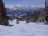 Looking down slope into the valley below