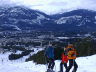 Ed, Joe and Dave looking triumphant after a long day skiing.  Whistler Village in the background