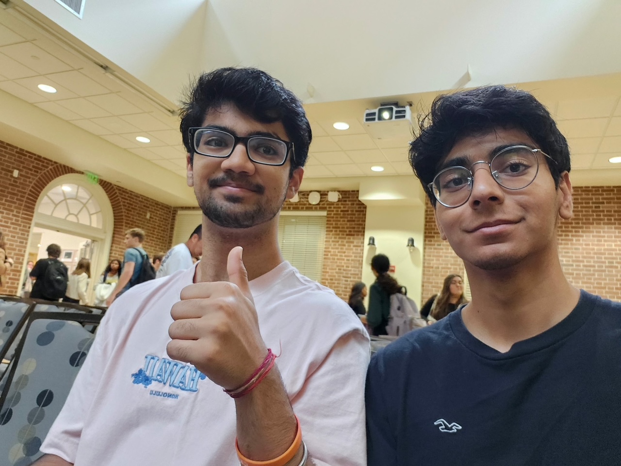 Me and my friend after the talk!