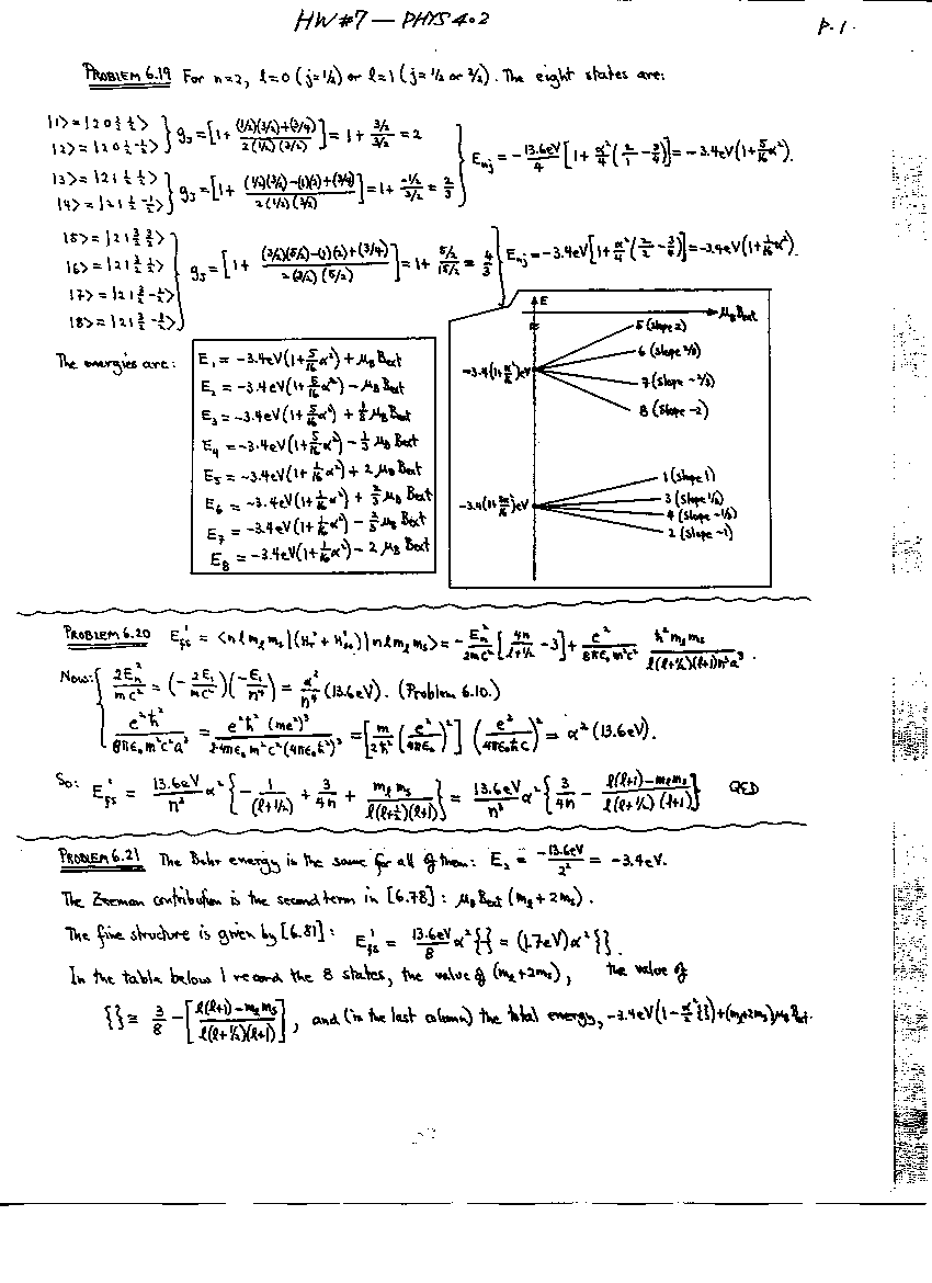 Homework Solution Set 7