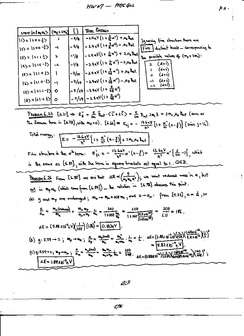 Homework Solution Set 7