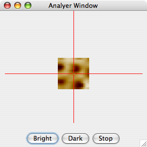 screen shot of main window with area size of 16pixels